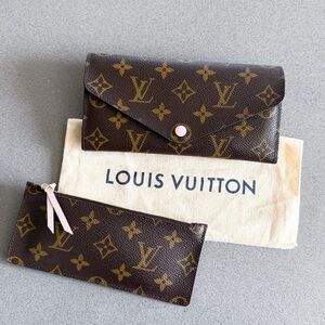 LOUIS VUITTON Classic LV Monogram Josephine Wallet in Rose Ballerine